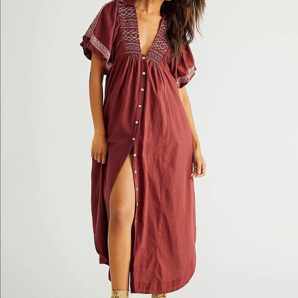 NEW Free People Samantha Shirtdress in Double Dare - Picture 7 of 16